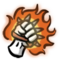 Flaming Brass Knuckles - Starter weapon in Brotato